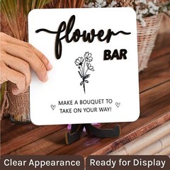 Wooden Flower Bar Sign Bridal Shower Decor – Bloom Bar Sign Wedding Accessori…