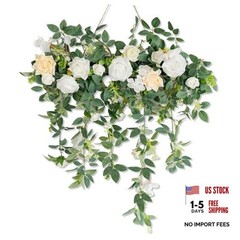 Wedding Arch Flowers，Floral Decor Hanging Artificial Flowers for White