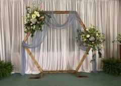 Wedding Arch Backdrop, Fast Free Shipping, Hexagon, Heptagon, Triangle. 