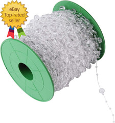 200 Feet Roll Clear Crystal Acrylic Party Garland Centerpiece Bridal Bouquet