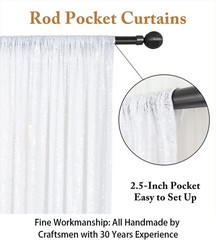 Elegant White Sequin Party Photo Curtain
