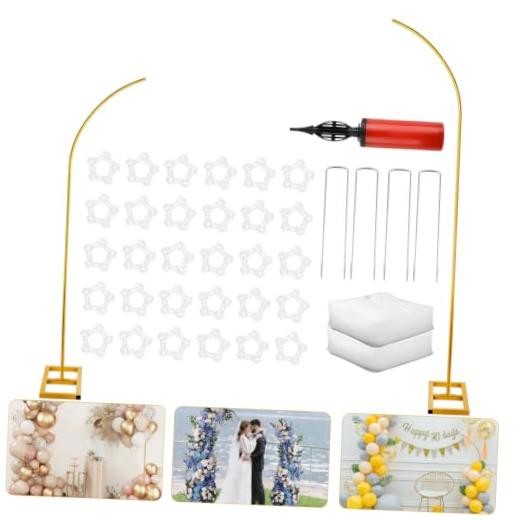 Balloon Arch Stand Kit, Balloon Arch Stand Set of 2 with Metal 7.8FT & 6.2FT