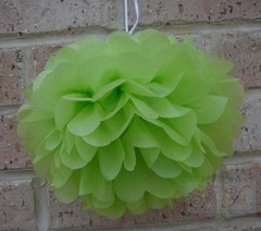 6x 30cm hot pink green white paper pom poms wedding baby shower venue decoration