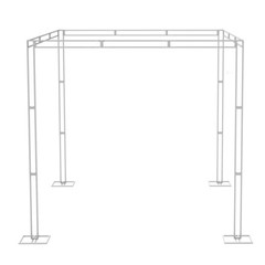 10ft Heavy Duty Wedding Ceremony Canopy Chuppah Backdrop Stand Kit Height Adjust