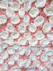 18 flower wall panel white roses and pink flowers BRAND NEW IN BOX