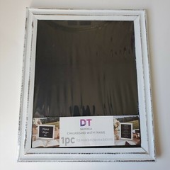 2 David Tutera Chalkboard Frame White Wash 7.5×9.5″ Blackboard Surface Farmhouse