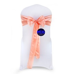 100 PEACH Satin Chair Sashes Bows Wedding Party Banquet Events DIY Decoration