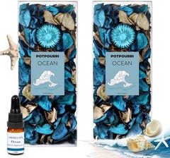 Potpourri Bowl Filler with ential Oil – Ocean Scented Dried Flower