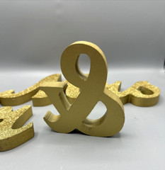 Mr & Mrs Letters Wedding Wooden Sign Party Décor Gold Glitter