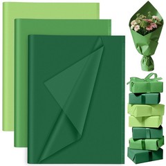 PLULON 60 Sheets Green Tissue Paper Bulk, Large,