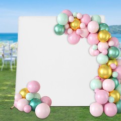 Wedding Backdrop Stand Metal Background Decoration Set + White Cloth Cover