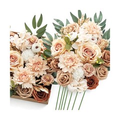 MISSPIN Artificial Flowers DIY Box Set Fake Roses Bouquet Brida… Fast USA SHIP