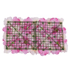12PCS Artificial 3D Flower Wall Panel Wedding Backdrop Wall Decor Pink 15*15in