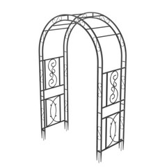 Heavy Wedding Arch Metal Outdoor Garden Arbor Trellis Lattice Climbing Plants US