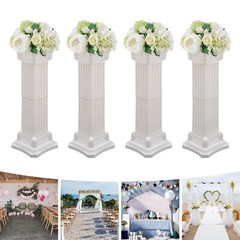 4 Pcs Wedding Roman Column Statue Artistic Landscaping Pillar Flowerpot Holder