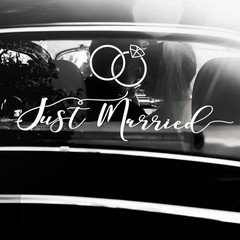 Just Married Car Sticker, Wedding Car Decoration Car Decoration Wedding …