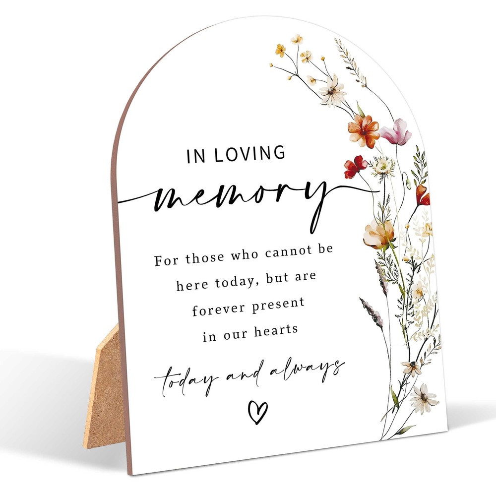 Wildflower In Loving Memory Sign For Wedding, Wedding Ceremony Sign, 6 x 8 In…