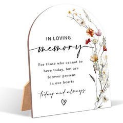 Wildflower In Loving Memory Sign For Wedding, Wedding Ceremony Sign, 6 x 8 In…