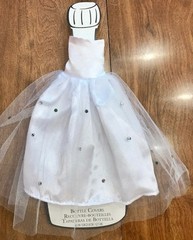 wedding Decoration, wine bottle Cover, Wedding Dress & Tux, Bridal Shower Decor