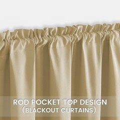 Fire Retardant Curtain, Rod Pocket Flame Resistant Blackout Curtains for Scho…