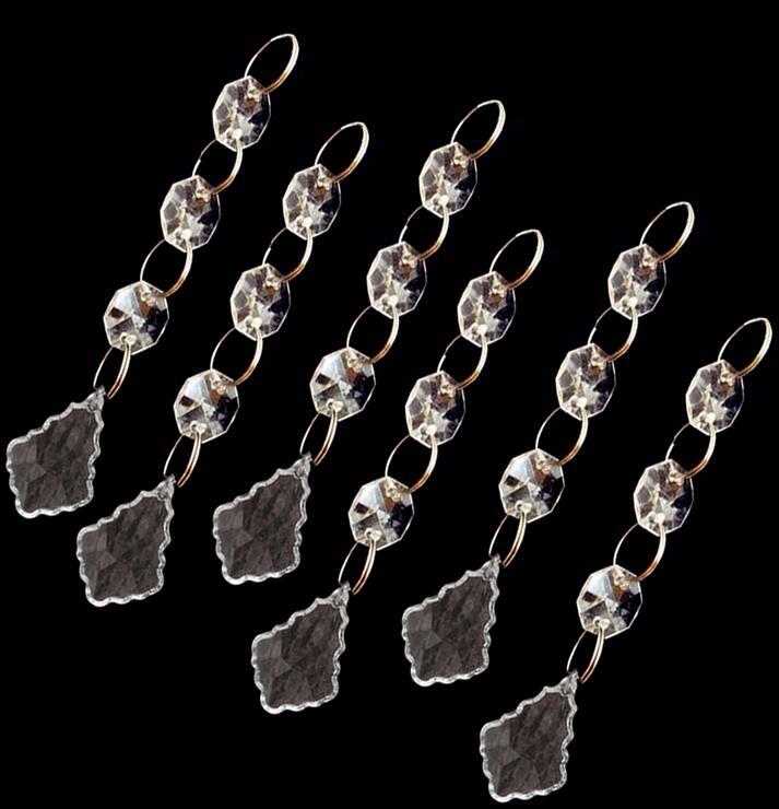 50/100Pcs Wedding Acrylic Garland Diamond Crystal Bead Chandelier Hanging Decor