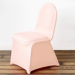 6 Blush SPANDEX CHAIR COVERS for Wedding Banquet Party Reception Decorations