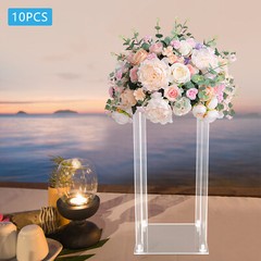 10Pcs Clear Acrylic Flower Stand for Wedding Centerpieces Wedding Flower Vases