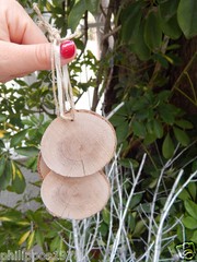 6 wooden tags from greek olive branch or other – wedding decoration -wood slice
