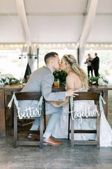 Better Together Chair Signs,Wedding Bride And Groom Signs for Bridal Shower B…