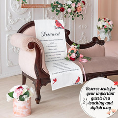 Reserved Memorial Wedding Chair Sign Wedding Memorial Reserved Chair Sign Banner
