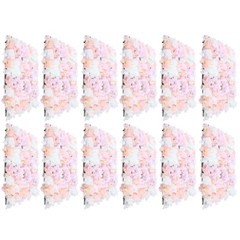 12* Artificial Flower Wall Panel Hydrangea Rose Photo Wall Wedding Home Decor