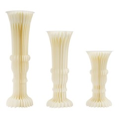 3pcs Folding Cardboard Centerpiece Display Flower Stand Vase-shape Rack Decors