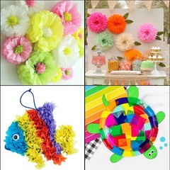 Tissue Paper Squares 6000 Pcs 1 Inch 30 Colors Rainbow Mosaic Art Craft DIY