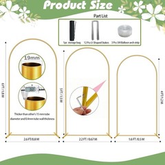 Missing Part Arch Backdrop Stand Set 3 Wedding Arched Metal Frame