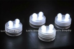 20 White SUPER Bright Dual LED Tea Decor Light Submersible Floralyte Wedding
