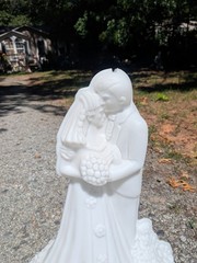 Bride & Groom Blow Mold Ice Sculpture 28” Decor Decorative Reception Wedding