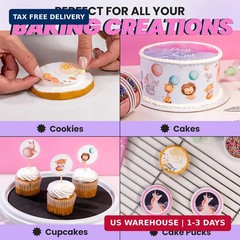 paper2eat Frosting Sheets Premium 8.5″ x 11″ – 24 count – White Edible Icing She