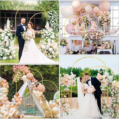 2 Pack-86.61 In. X 47.24 In. + 79.2 In. X 39.6 In. Gold Metal Wedding Arch Stand