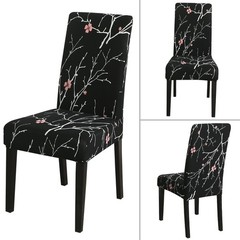 JQinHome Pattern Chair Covers for Dining Room Set of 4, High Stretch Removabl…