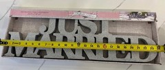 Just Married Sign Silver 24inches New
