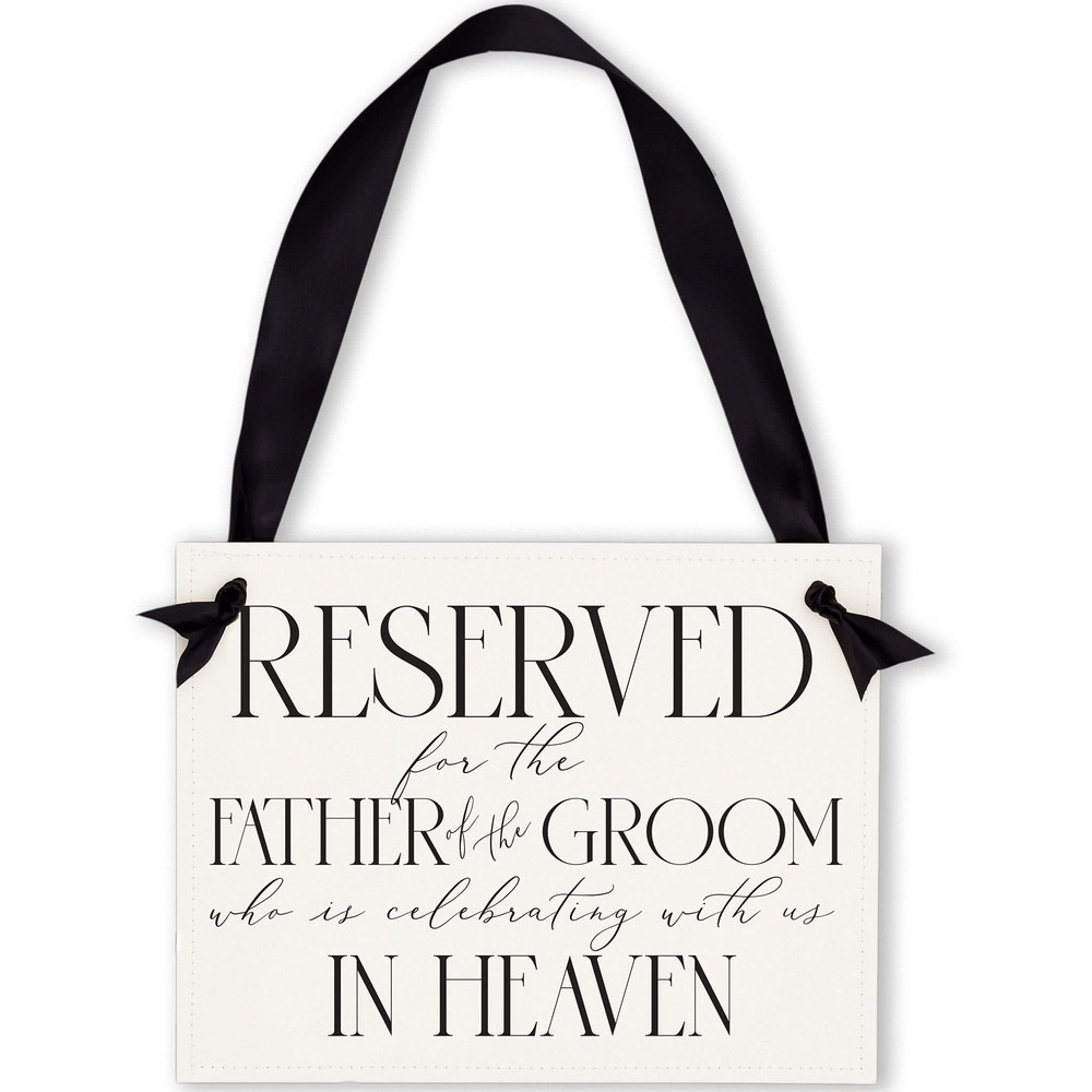 Wedding Memorial Reserved Chair Sign – 11″W x 11″L (Pack of 1), Multicolor