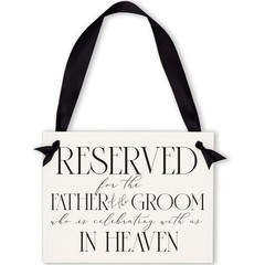 Wedding Memorial Reserved Chair Sign – 11″W x 11″L (Pack of 1), Multicolor