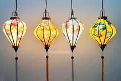 Vietnamese Hoi An Silk Lanterns for Restaurant Decoration – Set 4 pcs lanterns