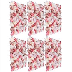6*Flower Wall Panel Party Artificial Wedding Bouquet Decor Romantic Rose Flower