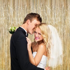 Champagne Gold Tinsel Backdrop Foil Fringe Curtains – 2 Packs Door Streamers …