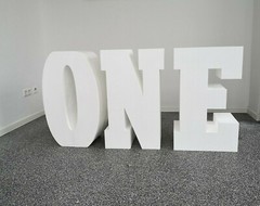 Letters 80x30cm ONE 1st Birthday Baby Styrofoam Styrofoam Letter Table Base