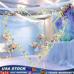 Metal Heart Shaped Wedding Arch Backdrop Stand White for Wedding Ceremony Decor!