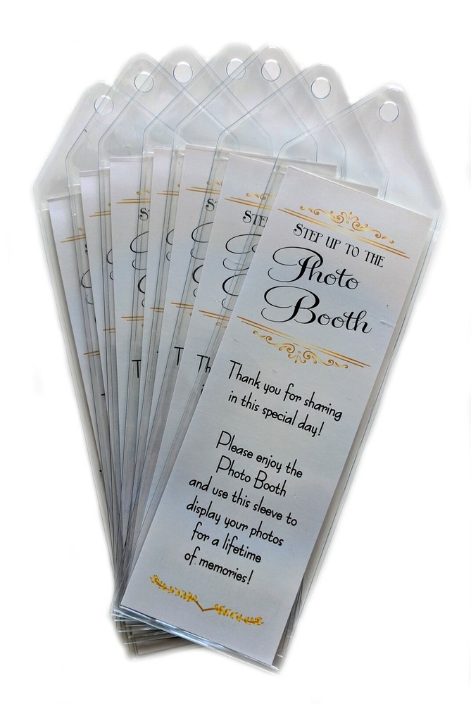 Premium Photo Booth Bookmark Sleeves with Inserts for 2″ x 6″ Strips