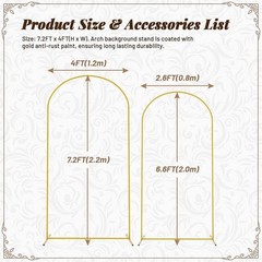 Arch Backdrop Stand Golden For Birthday Party Graduation Ceremony Decoration
