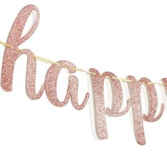 Glitter Happy 40th Birthday Banner – Forty Sign Banner – Cheers to 40 Years B…